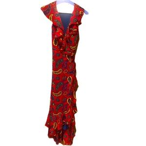 Gorgeous maxi wrap dress! Beautiful colors